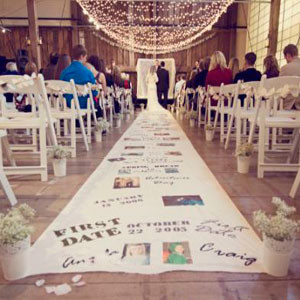 creative wedding decor aisle runner