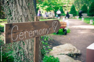 outdoor ceremony sign