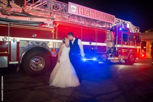 wedding fire engine