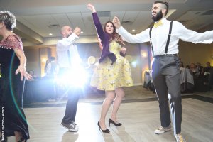 fun dancing at a wedding